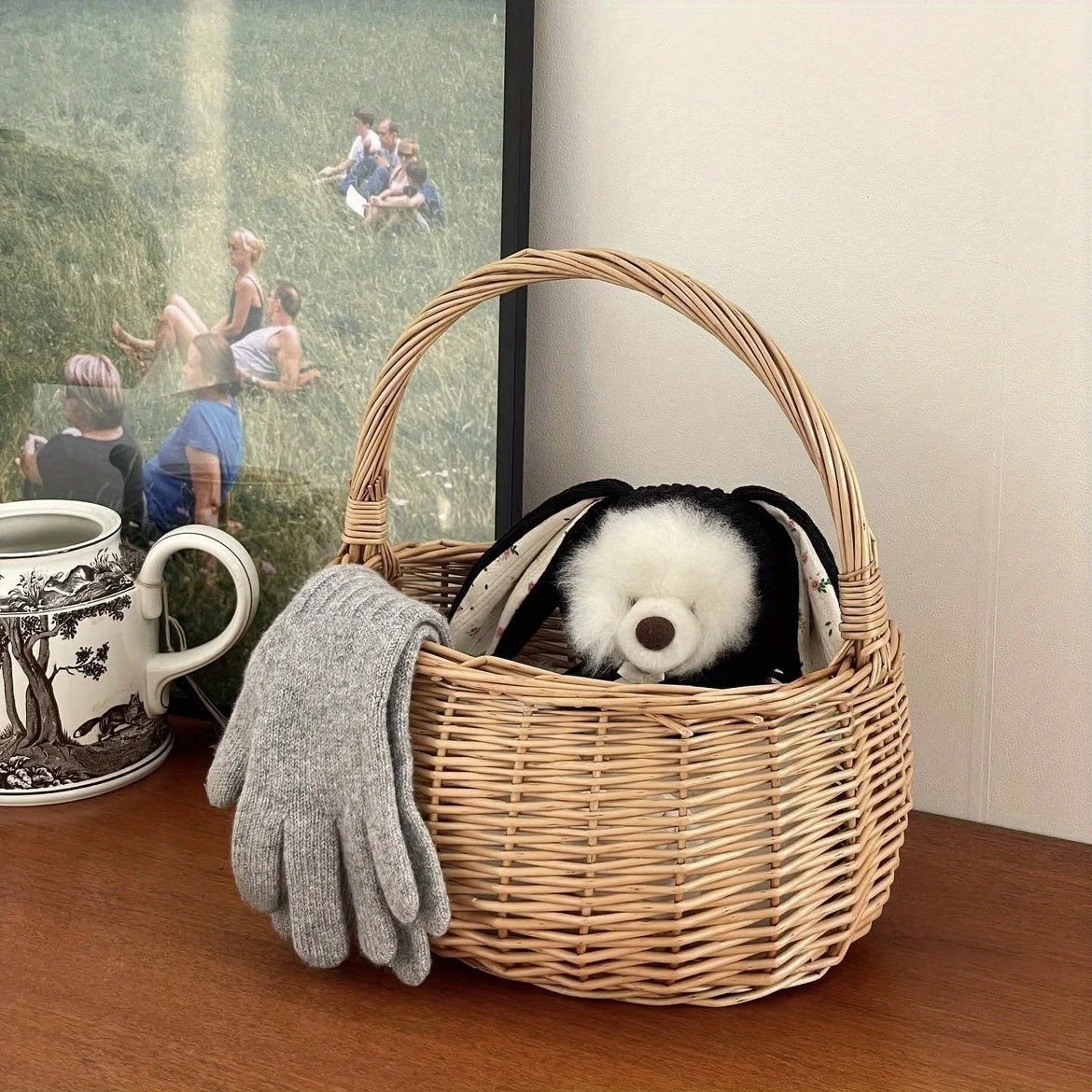 1 قطعة آذان أرنب محبوكة الشتاء قبعة الحيوانات الأليفة-نمط الأزهار الدافئة الخريف والشتاء ، لينة ومرنة صغيرة/متوسطة الكلب والقط تيدي اكسسوارات