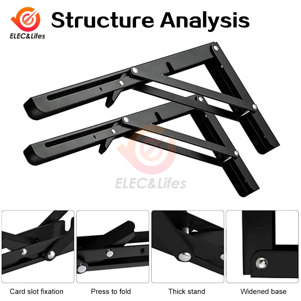 2 uds estantes de soporte estante de almacenamiento soporte de acero Triangular plegable soporte para colgar en la pared estante plegable soporte de montaje en ángulo