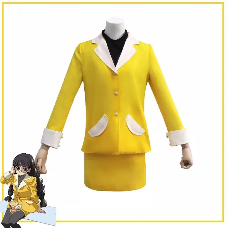 Anime Cardcaptor Sakura Card Captor Tomoyo Daidouji Cosplay Costume Yellow Uniform Coat Skirt Wig Woman Kawaii Daily Suit