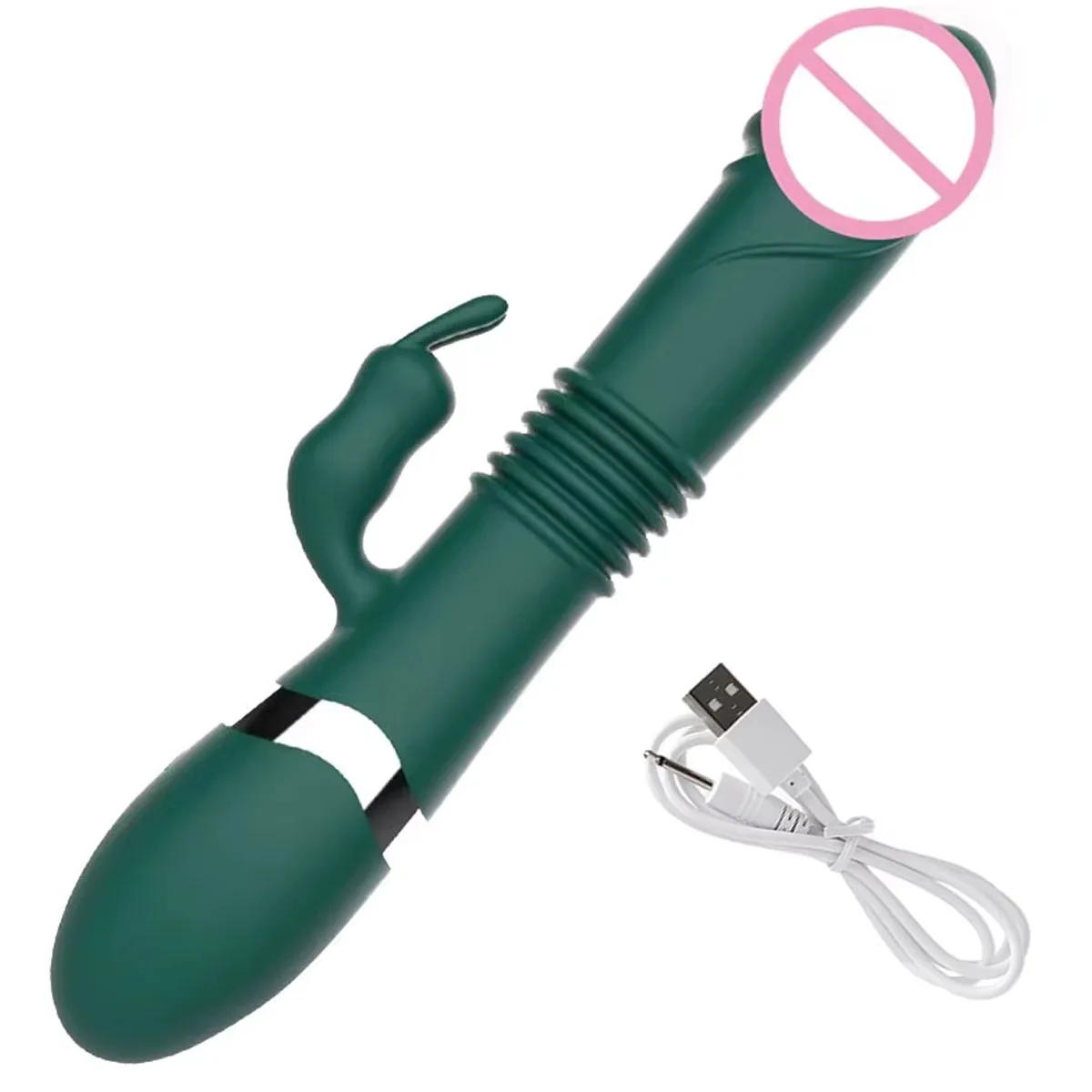 Thrusting Rabbit Vibrator Dildo for Women Clit Vaginal Nipple Anal G Spot Stimulator Rechargeable Vibrators Sex Toys for Couple