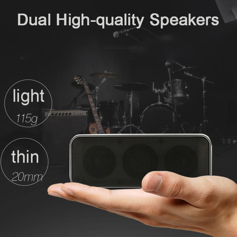 

Portable Wireless Bluetooth Speakers Mini Loudspeaker Dual Speakers Metal Stero Music Player Support Handsfree Outdoor