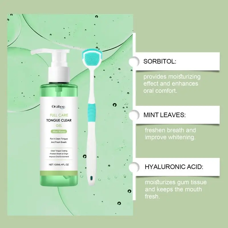 Oralhoe Oral Cleaning Gel Set Cleanses Tongue Plaque Eliminates Oral Odors Freshens Breath Promotes Daily Oral Hygiene
