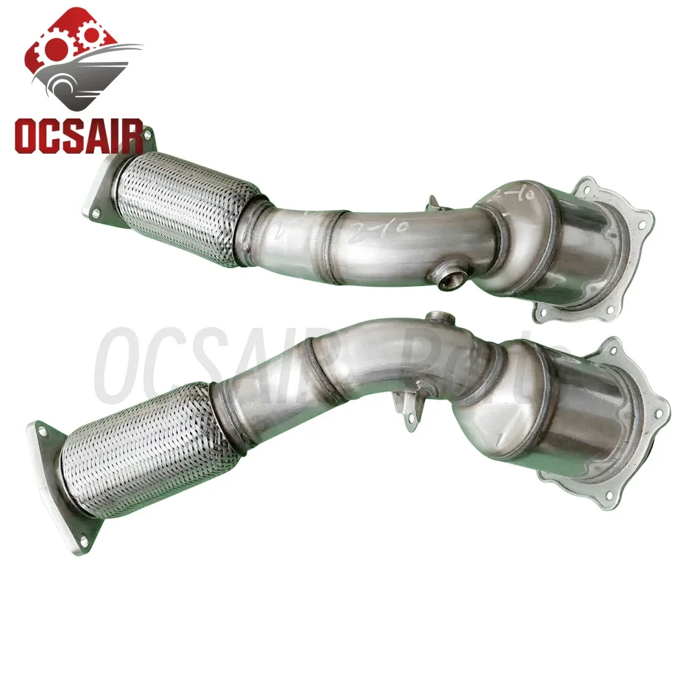 Pair Front Left Right Catalytic Converter for porsc Cayenne 4.8L V8 2007-2010 Without turbocharger 955113021CX 955113022CX