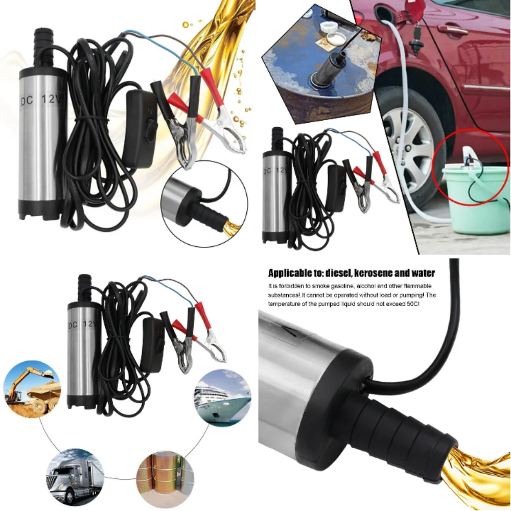 

Электрический насос для перекачки топлива, погружной насос для перекачки масла, заправки дизельного топлива, водяной насос 12 В 38 мм для автомобиля, мотоцикла, 1 компл.