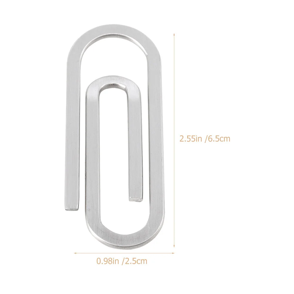 2 Pcs Multipurpose Paper Clip Miss Clips Mini Stainless Steel Money Fixing Clamp