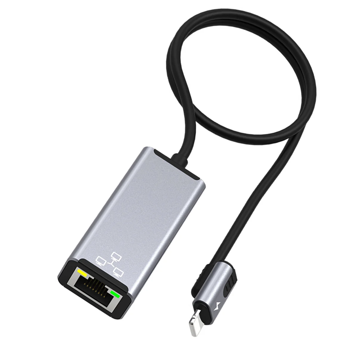 محول RJ45 LAN لهاتف iPhone 14 13 12 11 8 7 6 5 /iPad/iPod Ethernet LAN محول الشبكة مع منفذ محول الشحن 20 وات HOT