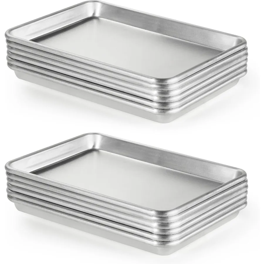 

12 упаковок алюминиевого листа NSF, половина размера 13 x 9 дюймов, форма для выпечки булочек для коммерческого хлебобулочного торта, противень
