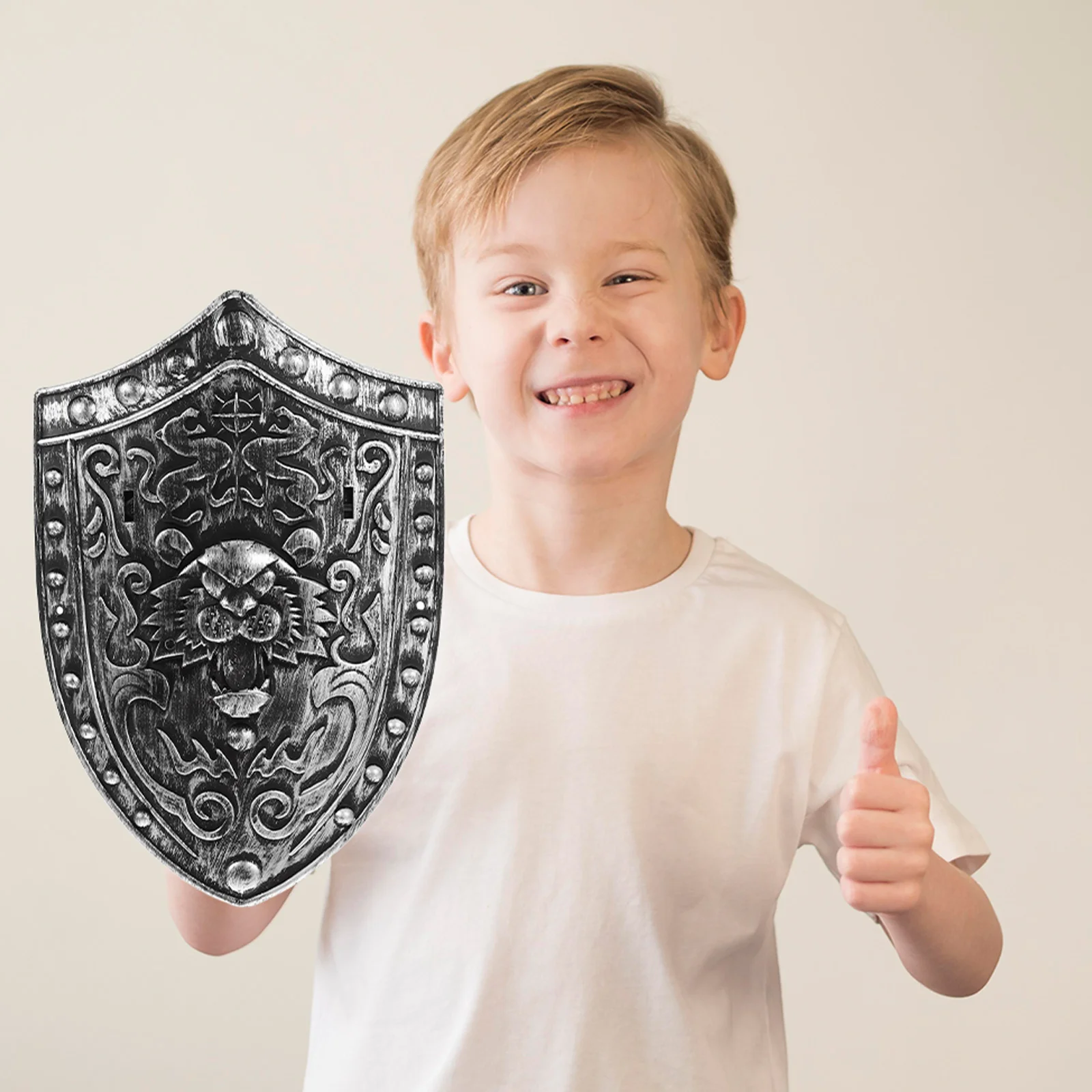 2 stücke Ritter Schild Spielzeug Für Kinder Mittelalterlichen Ritter Kostüm Prop Mit Löwen Form Für Halloween Cosplay Party Jungen Spielen Schwert schild