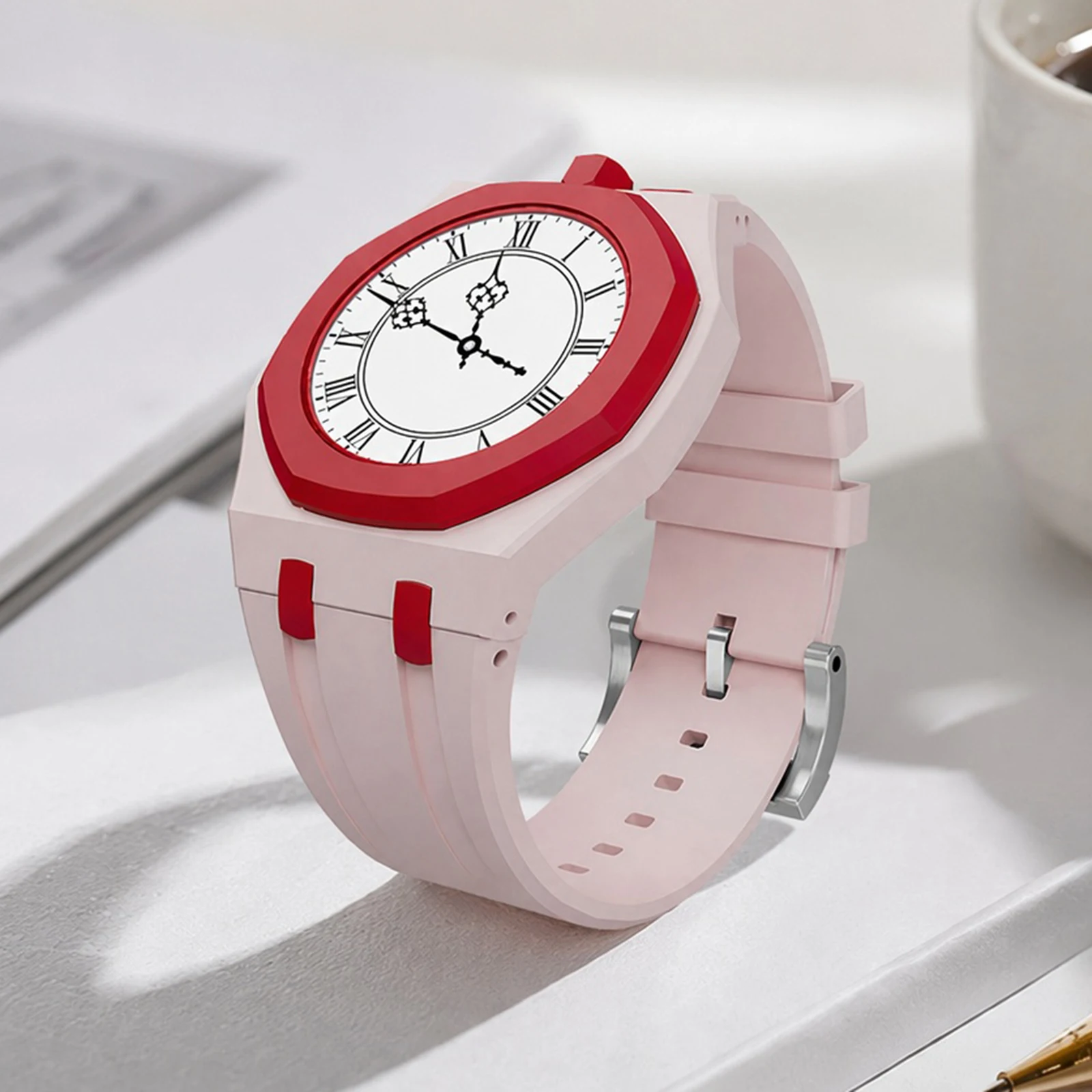 2In1 Ceramic Mod Kit For A P Swatch X Royal Pop Watch Multi-Purpose Adjustable Buckle Wristband Anti-Scratch Case & Strap Set