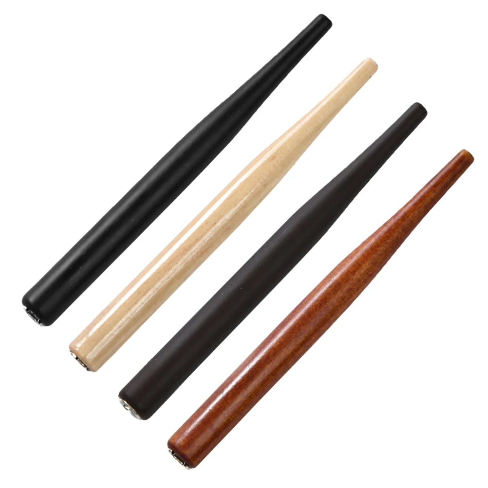 

4pcs Wooden Dip Pen Holder Vintage Calligraphy Pen Rod Art Drawing Tool Interchangeable Nibs Wood for Artists Writers