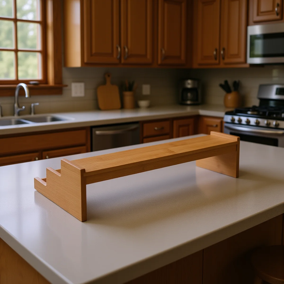 

3 layers Bamboo Kitchen Seasoning Rack Countertop Organizer For Spice Jars And Condiments Natural Wood Storage Shelf