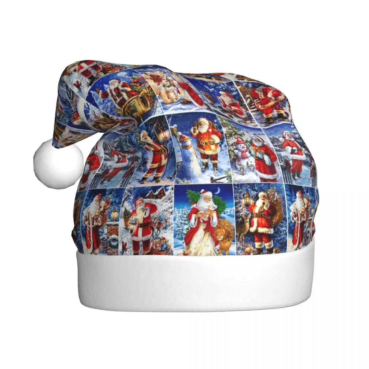 Merry Christmas Plush Kawaii Christmas Hat for Adult Men Women Santa New Year Santa Hat Cap Xmas Accessories