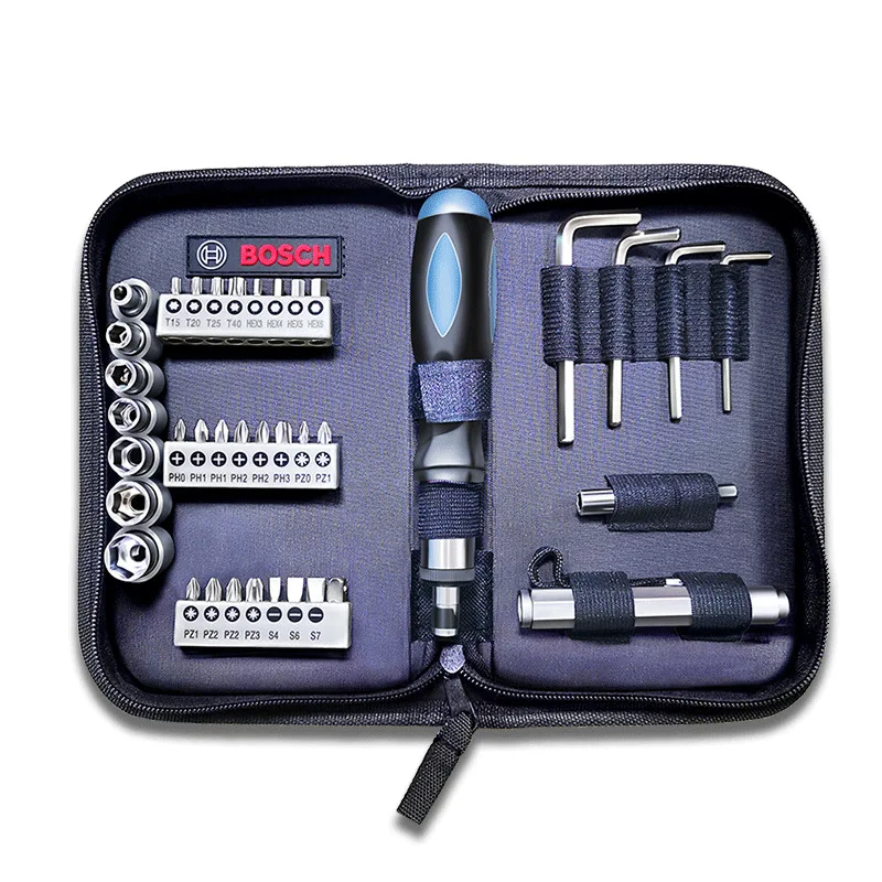 Imagem -05 - Bosch-kit Chave de Fenda Elétrica Tomada de Unidade Catraca Torque Chave Grupo Chave de Fenda Bit Chave Rápida Ferramentas de Reparação 38 Pcs 4