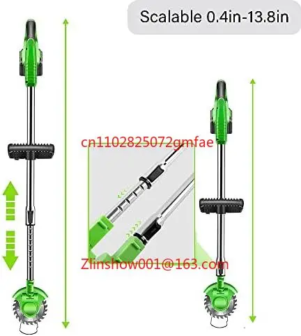 超軽量コードレス芝刈り機、バッテリー駆動の電動草刈り機とカッターは、どんな狭い場所でも使用できます。