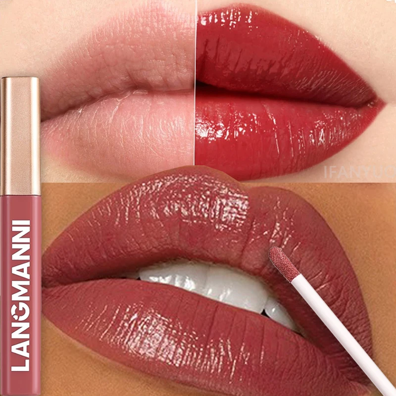 12 Colors Matte Lip Gloss Waterproof Long-lasting Velvet Non-drying Moisturizing Lip Glaze Nude Red Pink Liquid Lipstick Makeup