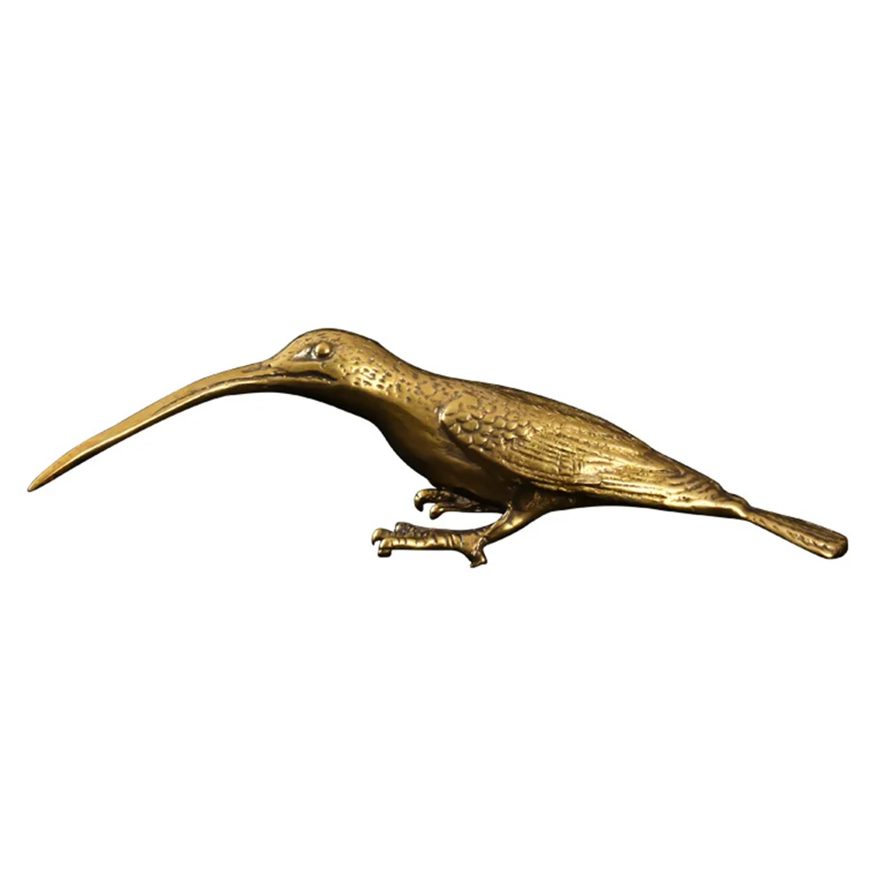 Pure Copper Tea Knife Pet Decor Hummingbird Statue Desktop Ornament Figure Accessory