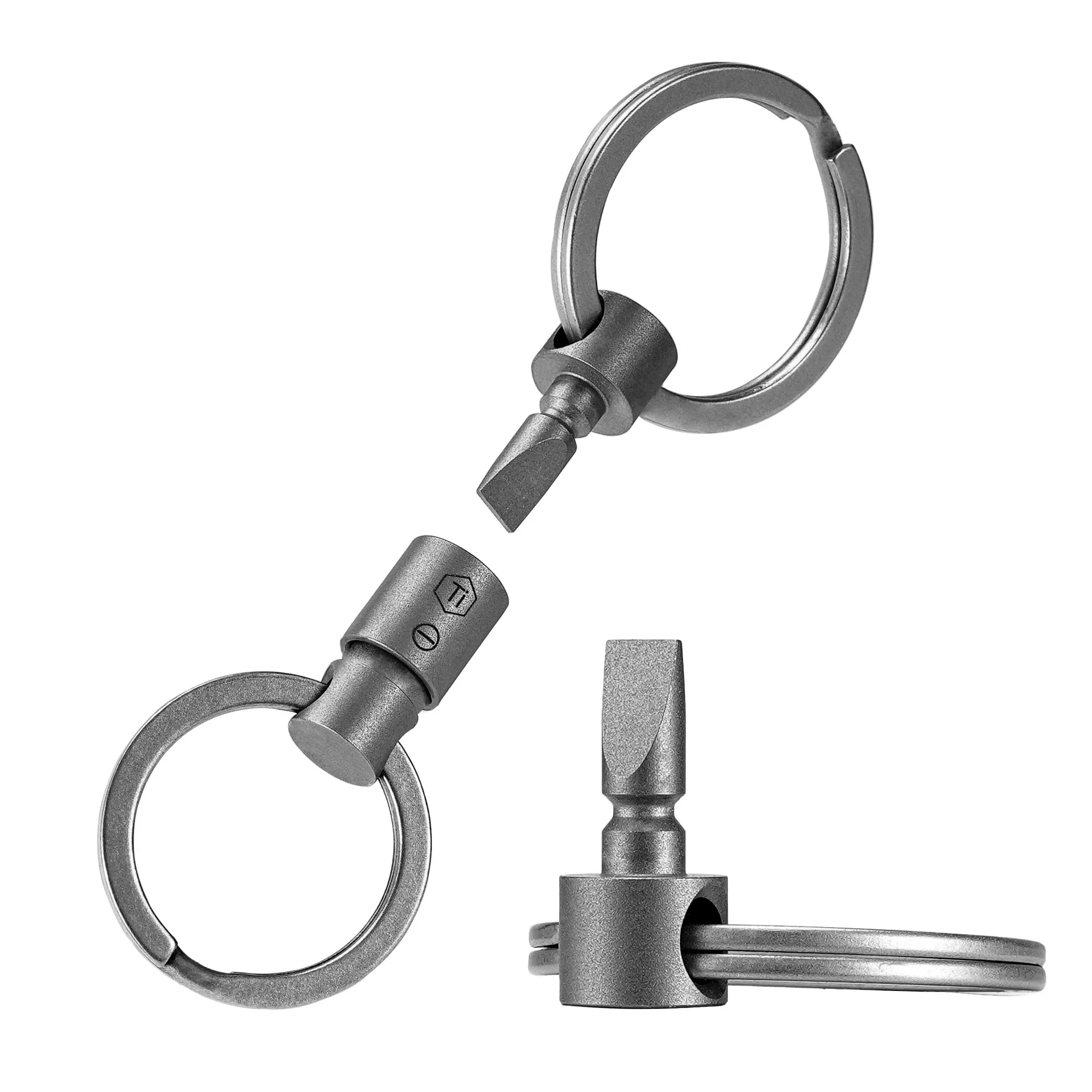 

Брелок-ключница Keyunity KA46 Titanium Quick-Release (отвертка с плоским шлицем)