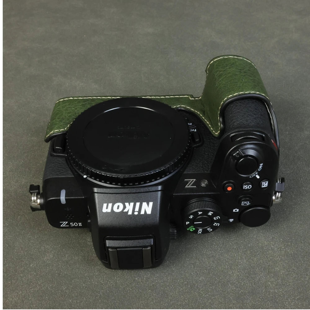 Protetor de base de corpo de meia caixa de câmera PU para câmera sem espelho Nikon Z50 II Z50II Z50 Mark II