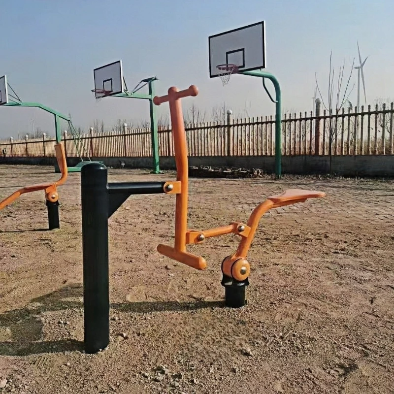 

Outdoor fitness equipment path plastic wood steel pipe waist back massager community walking machine