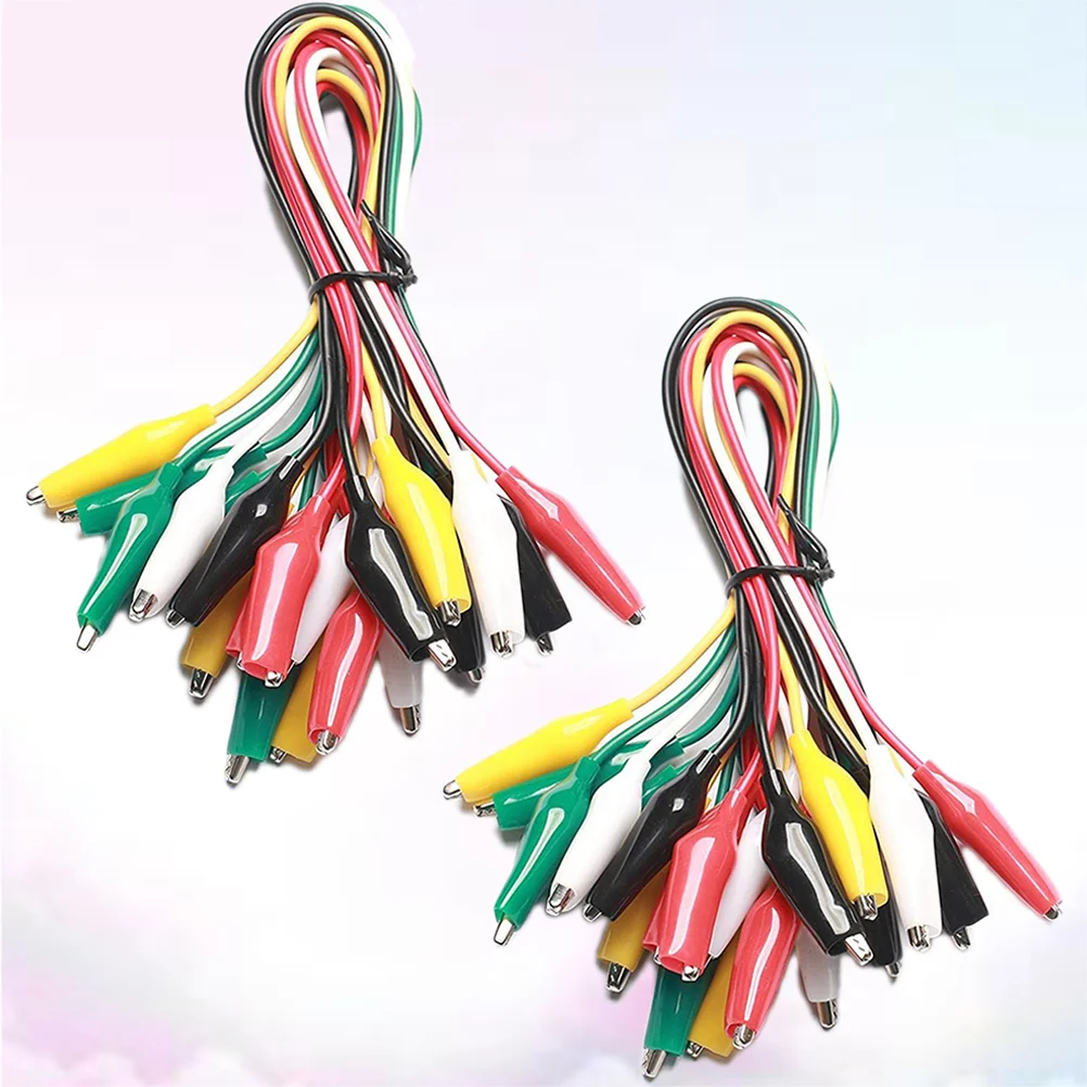 20 Pcs Test Lead Set Alligator Clips Double-ended Alligator Clips Jumper Wire Mini Test Clips DIY Test Cable Test Folder Test 50