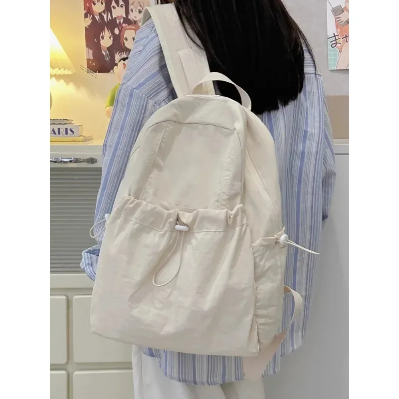 Casual Outdoor Reise Damen Rucksack Leichte Einfache Sle High School College Student Büchertasche Nylon Material Reißverschluss Clo...