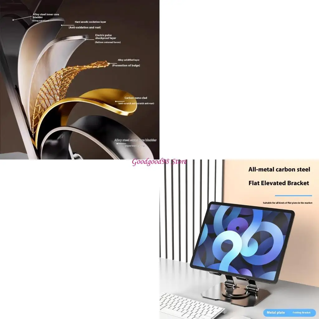 

Heavy Duty Tablets Phone Stand Rotating Swiveling Base Slip proof Silicone Pad