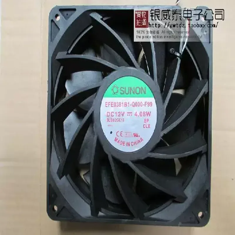 for Jianzhun SUNON EFE0381B1-Q000-F99 14CM 12V 4.08W Dual Ball Bearing Durable Cooling Fan