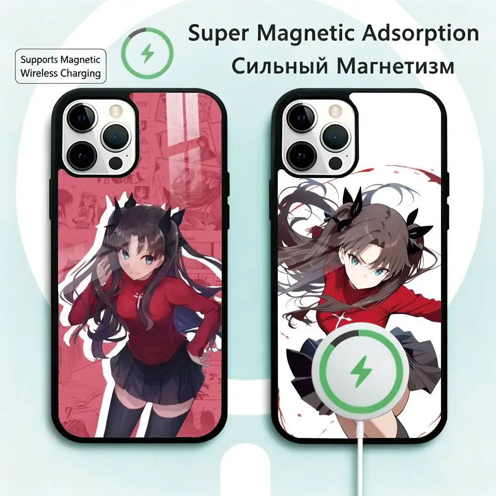 

Fate Rin Tohsaka Phone Case For iPhone17,16,15,14,13,12,11 Plus,Pro Magnetic Supports Magnetic Wireless Charging