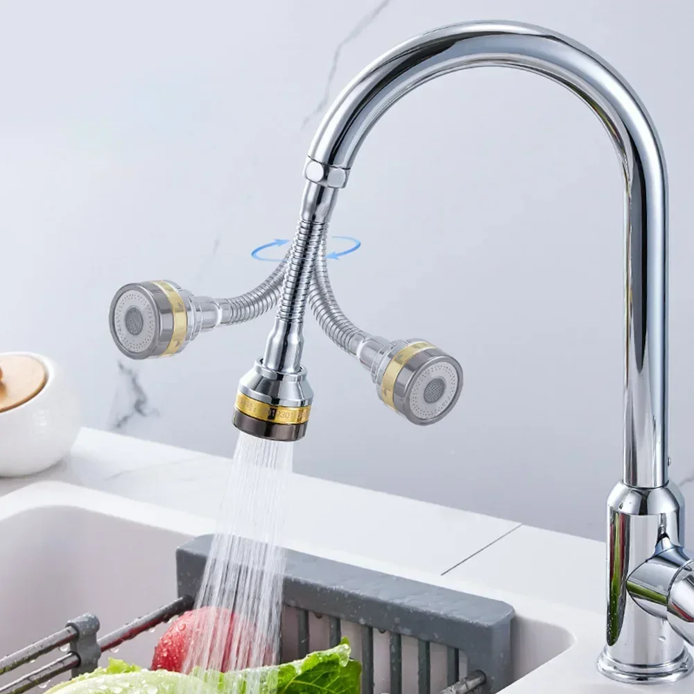 Kitchen Faucet Nozzle 3 Modes Faucet Aerator Moveable Flexible Tap Head Kitchen Water Saver Universal Rotating Bubbler Filter