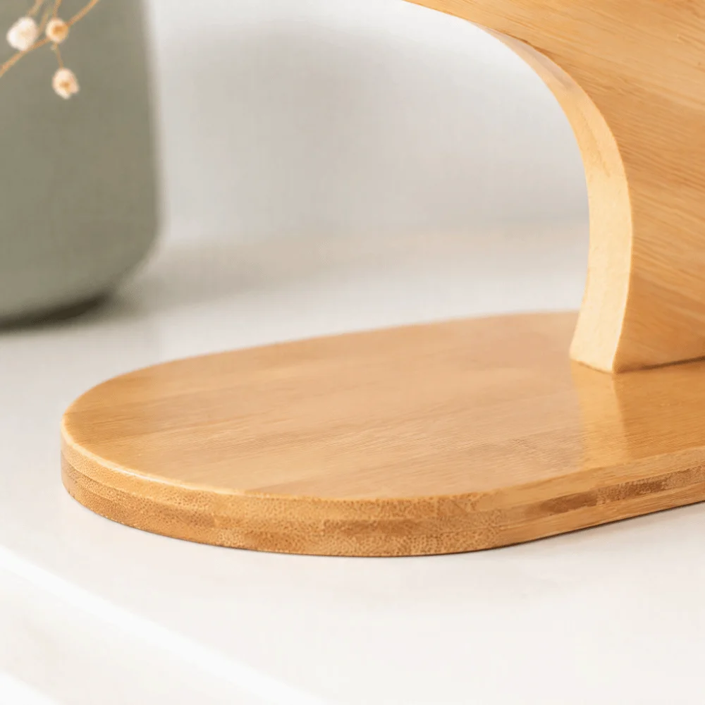 8.66x7.68in Desktop Plant Stand 3‑tier Design Tree‑shaped Frame Bamboo Flower Rack Tabletop Placement Stable Base