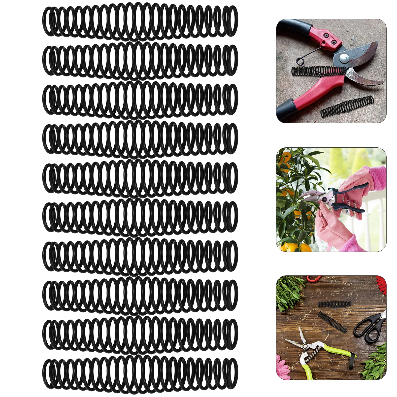 

10 Pcs Buckle Door Locks Fruit Branch Shears with Spring Pruning Parts Springs Black Pruner