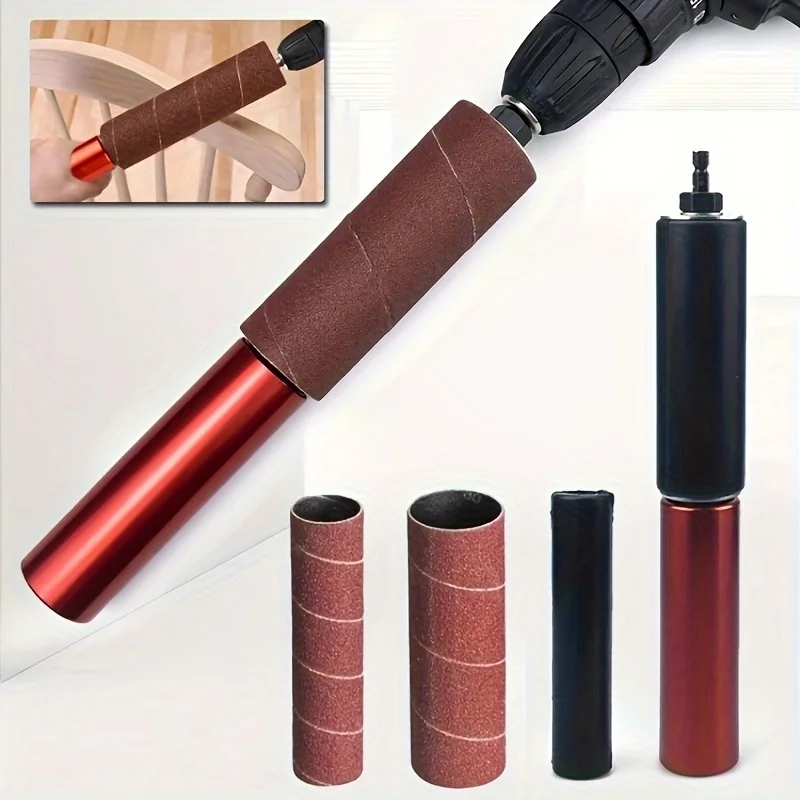 

Sanding Rod Drill Converter Manual Sander Wood Sandpaper for Grinder Drilling Machine Attachment Polish Rotary Abrasive Tool