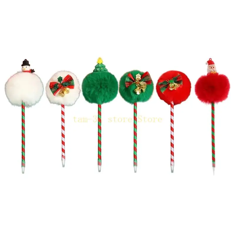 4Pcs Christmas Ballpoint Pen for Child Boy Girl Student Game Reward Christmas Stocking Fillers, 0.7mm, Smooth to Write