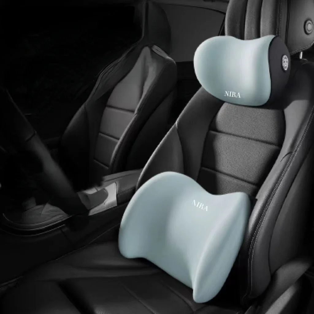 Car Comfort Lumbar Seat Supports Car Neck Pillow Cushion Memory Foam Car Lumbar Support Supplies Universal Waist Cushion