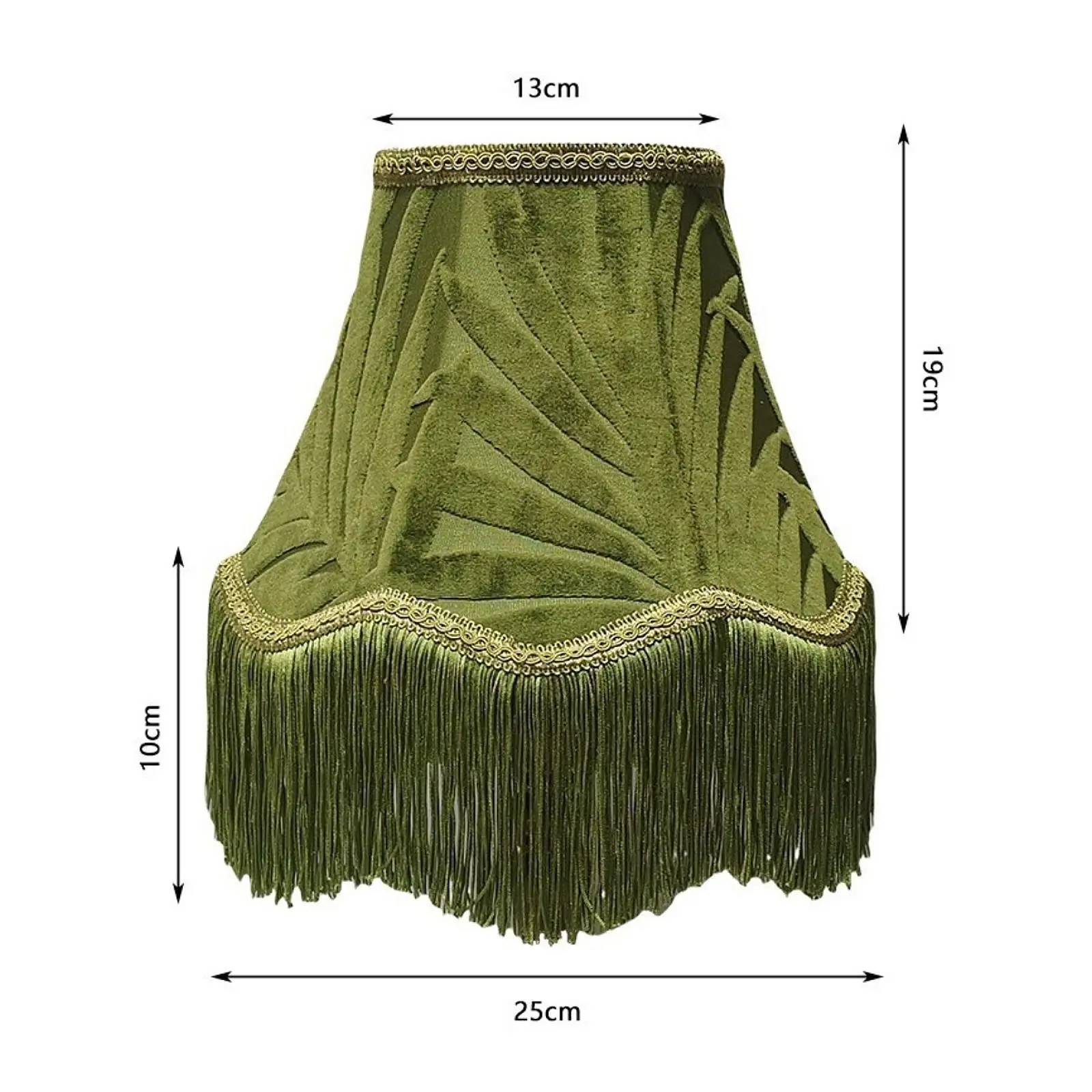 Velvet Lamp Shade, Classic E27 Vintage Lampshade, Victorian Lamp Shade for Table Lamps
