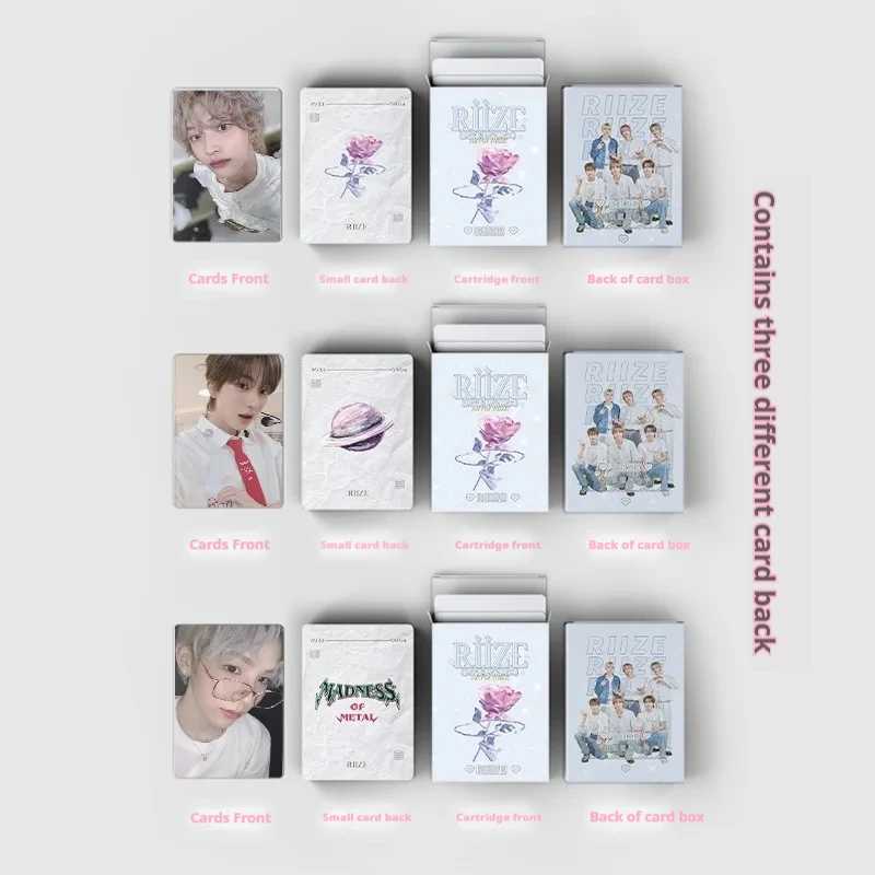 Imagem -05 - Conjunto Ídolo Riize Laser Photocards Novo Álbum Lomo Shotaro Eunseok Sunhan Wonbin Sohee hd Printd Cartões Fãs Presentes 50 Peças