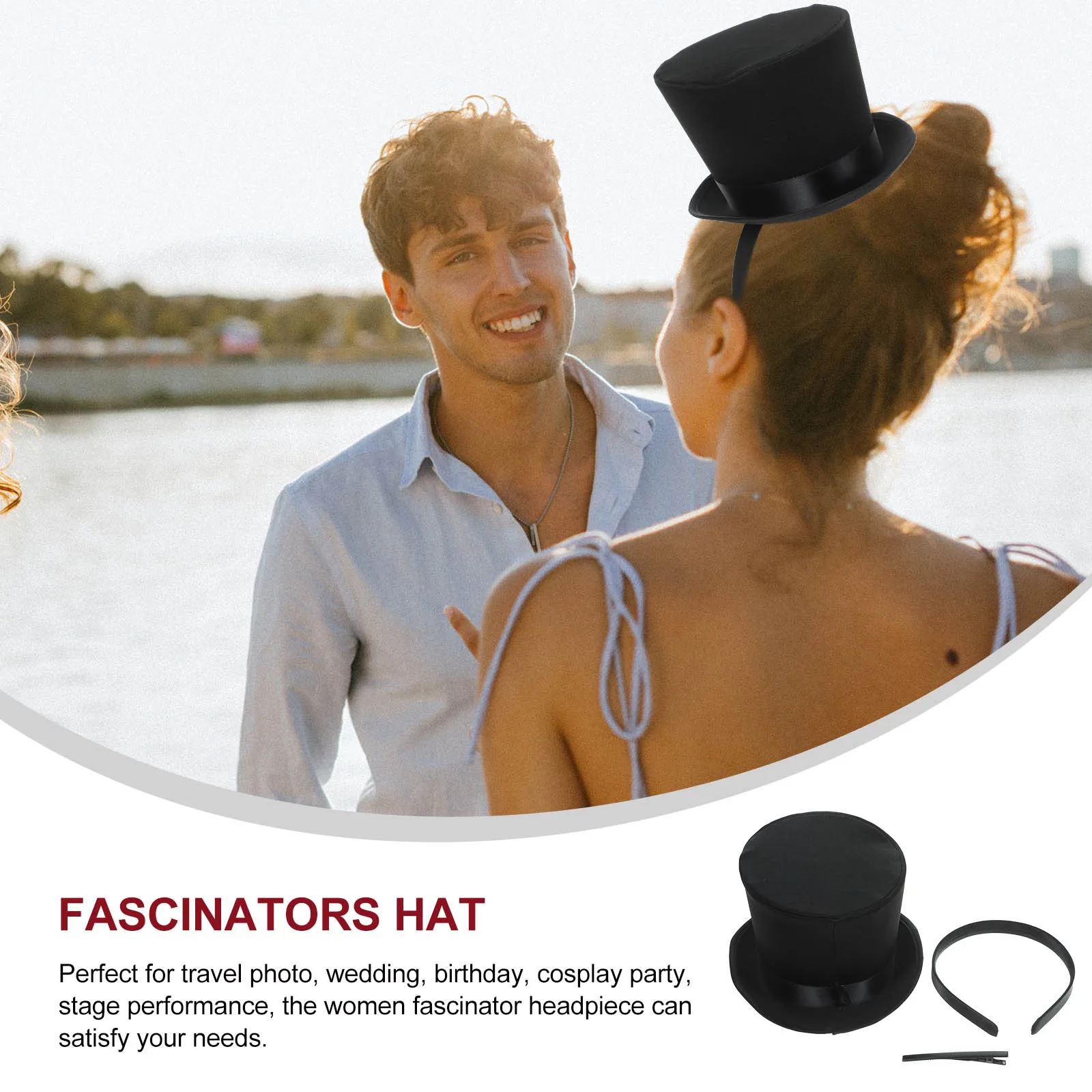 

Fascinator Headband for Women Durable Safe Material Tea Party Hat Unique Stylish Travel Photo Stage Performance