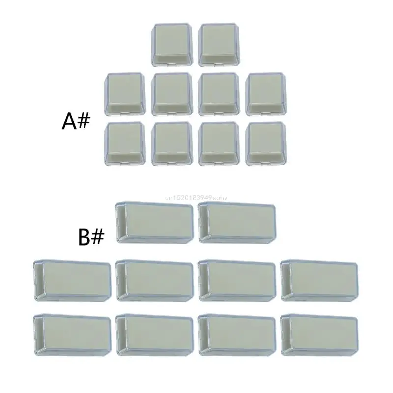 10pcs Double-layer Keycaps Transparent Keycaps Removable Paper Clips MX Relegendable Keycap Protect