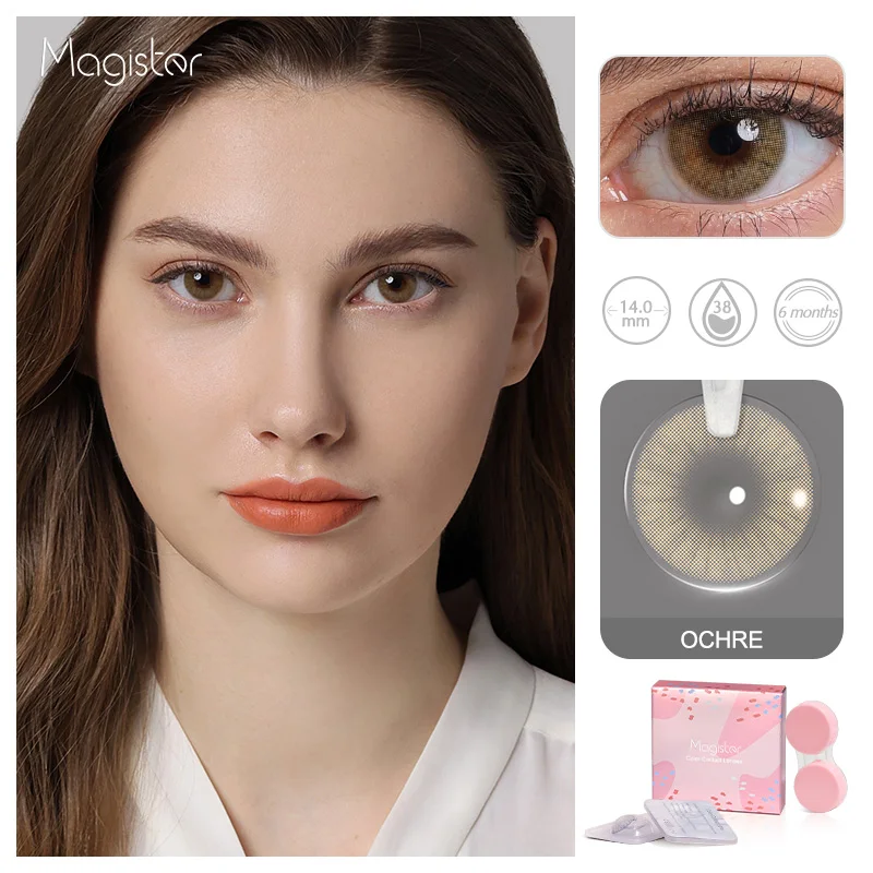 Colored Lenses with Diopter Natural Eye Color Lens Correction Prescription Myopia Colored Contacts Lenses for Vision Eyes Makeup