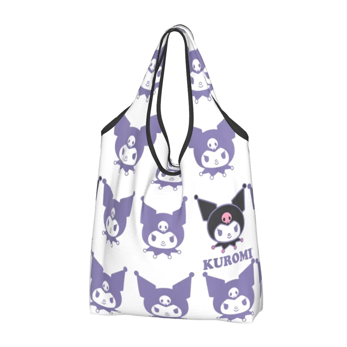 

Многоразовые сумки Kuromi для покупок и продуктов, складные эко-сумки весом 50 фунтов, экологически чистые, прочные
