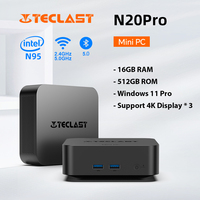 Teclast N20 Pro Mini PC Windows 11 Pro Intel N95 16GB RAM 512GB ROM support 4K Display * 3 Type C Wi-Fi 6 N20Pro Mini Computer