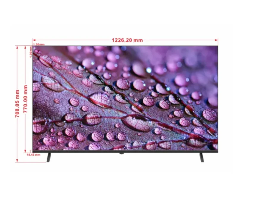 Smart TV 65 Inches 4K LED with WiFi Black Cabinet 1300Hz Refresh Rate Wide Screen Support