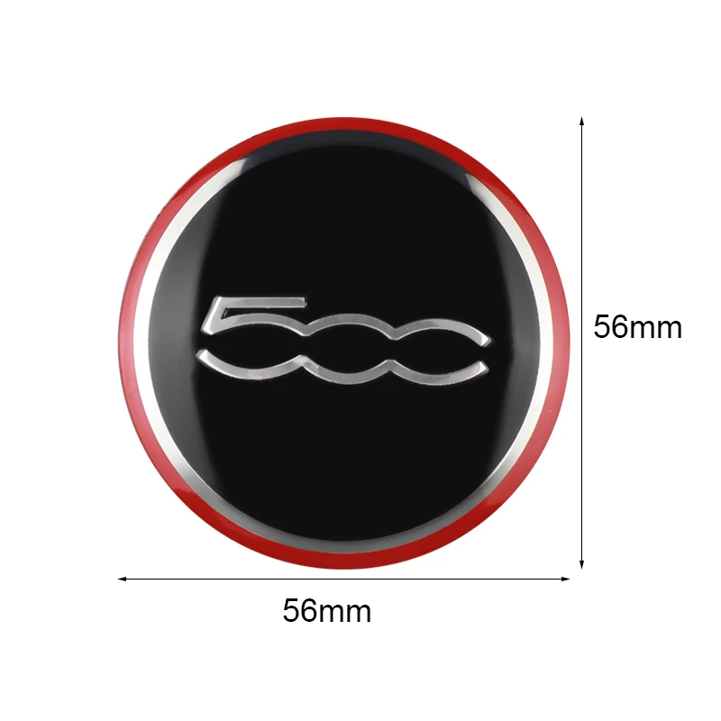 4 قطعة 56 مللي متر سيارة عجلة مركز محور قبعات ملصق الإطارات حافة يغطي ملصقات اكسسوارات السيارات لشركة فيات 500 أبارث ستيلو بونتو باليو اينو