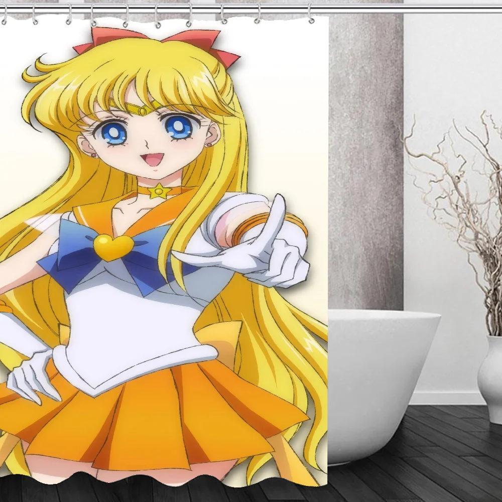 Curtains for Bathroom Shower Curtain Bathroom Curtain S-sailor M-moon Bath Sets Accessories Waterproof Fabric the Set European