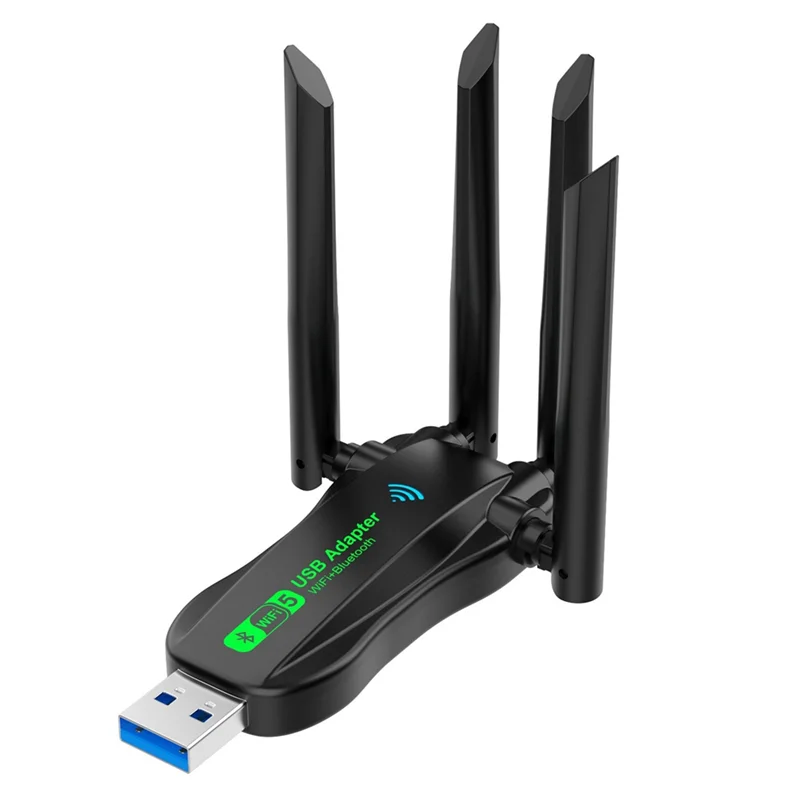 Exquisite Workmanshipp-New USB Network Card 1300M Bluetooth 5.0 2-In-1 Computer 2.4G 5GHZ Wireless Wifi Receiver 2.4G Dual-Band