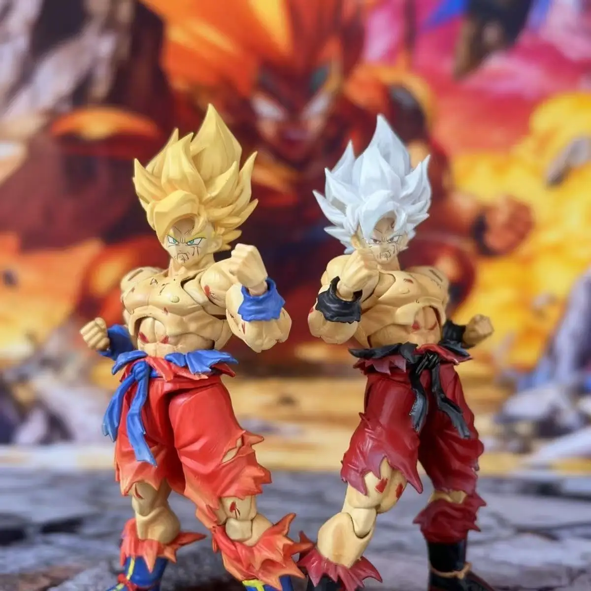 متوفر في المخزون N&T Dragon Ball Shf Super Series أسبوعي اللون Goku Battle Damage 3.0 شحن متحرك للجسم في ديسمبر