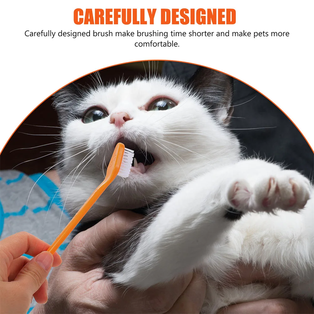 

8pcs Dual-Head Pet Toothbrush For Dogs Puppy Oral Cleaning Brush Dog Supplies Teeth Cleaning Tool Large Small Breed Puppy
