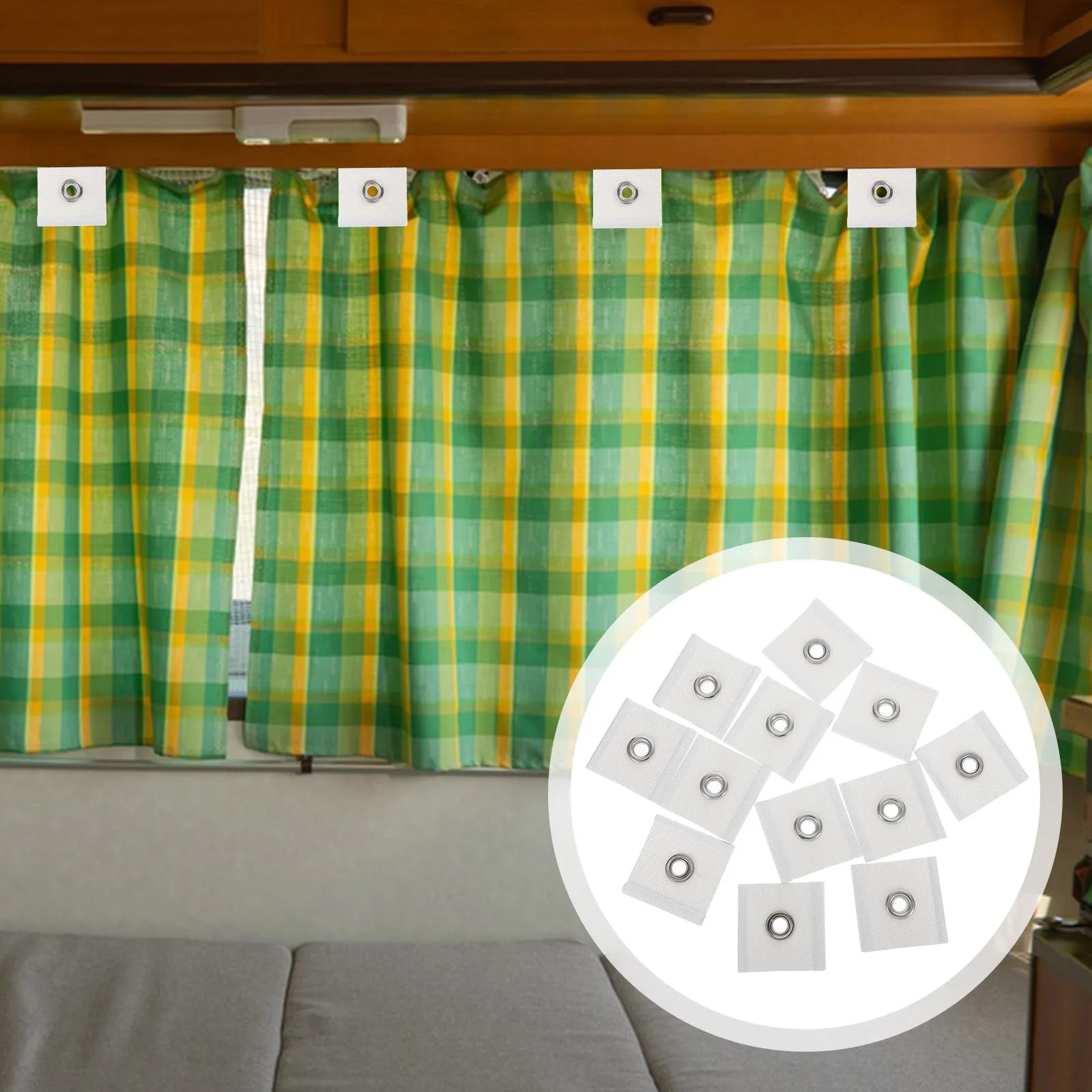 

8pcs Rv Awning Piping Eyelets Pvc Coated Fabric Easy Installation Secure Fit Universal Rail Fasteners Compact Lightweight Camper