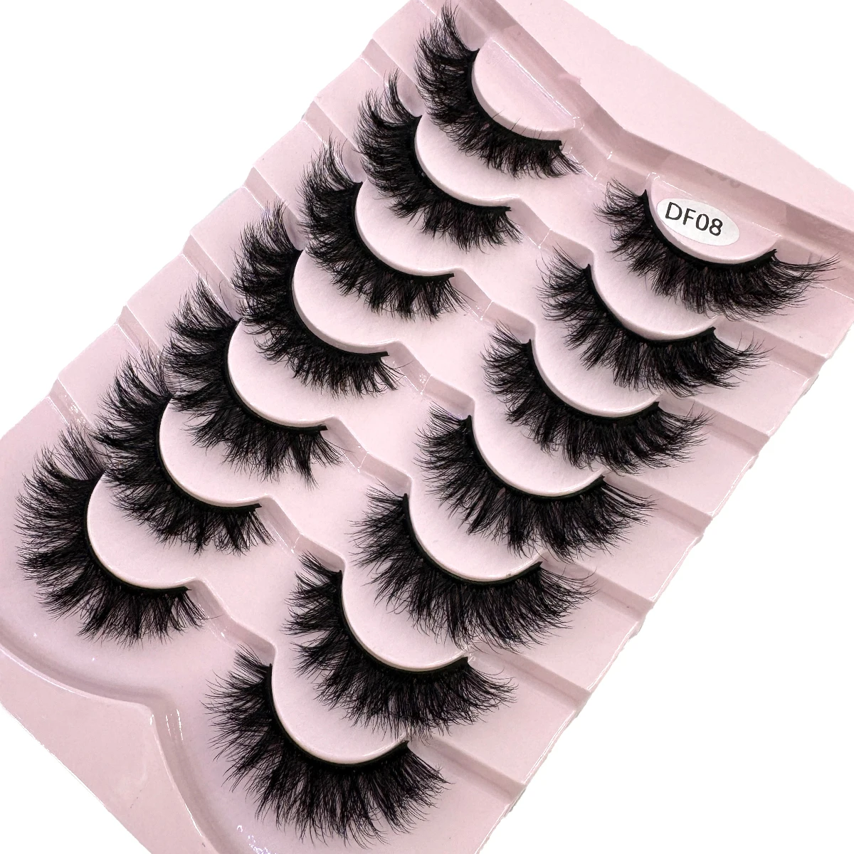 HBZGTLAD 7 Paar falsche Wimpern aus künstlichem Nerz, natürliche, lange, unordentliche, künstliche Wimpern, kreuz und quer, Make-up-Wimpernverlängerung, flauschige Wimpern