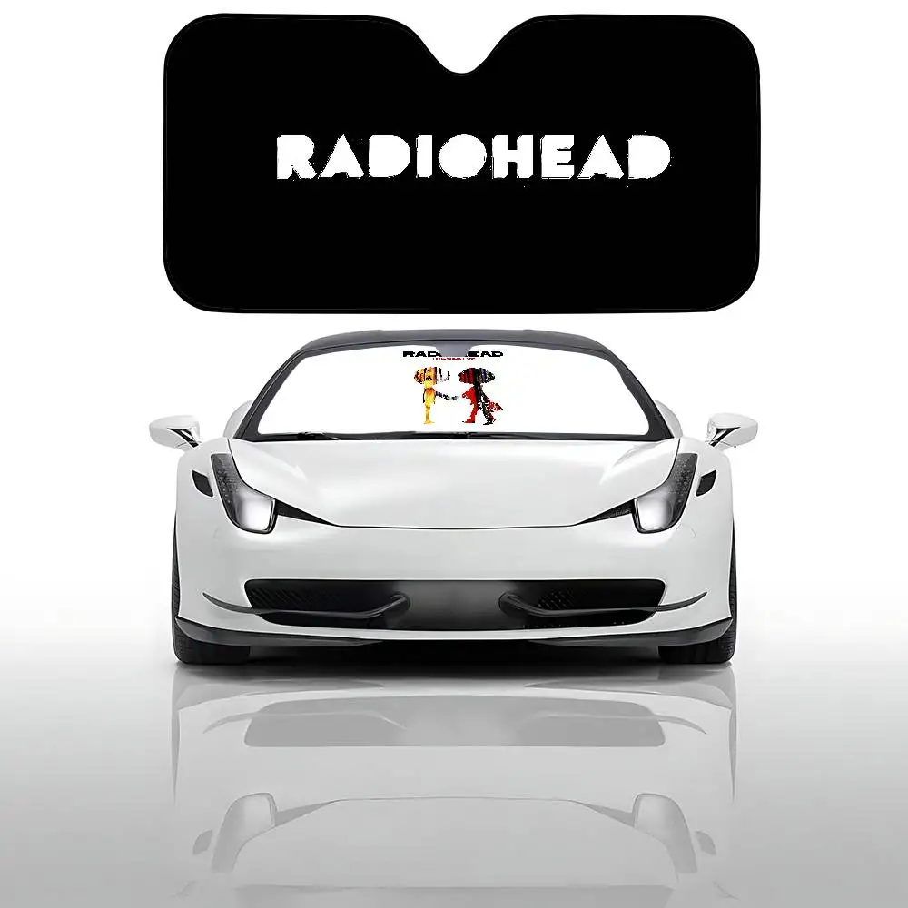 الفرقة R-Radiohead مظلة السيارات الستائر القيادة سيارة ظلة الزجاج الأمامي غطاء الظل سيارة ظلة الأشعة فوق البنفسجية الشمس قناع حامي